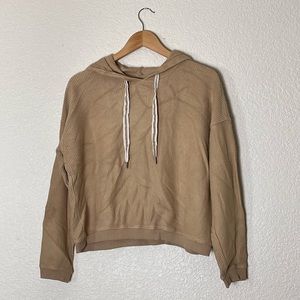 Aerie | Beige pullover hoodie sweater loungewear sweatshirt size small